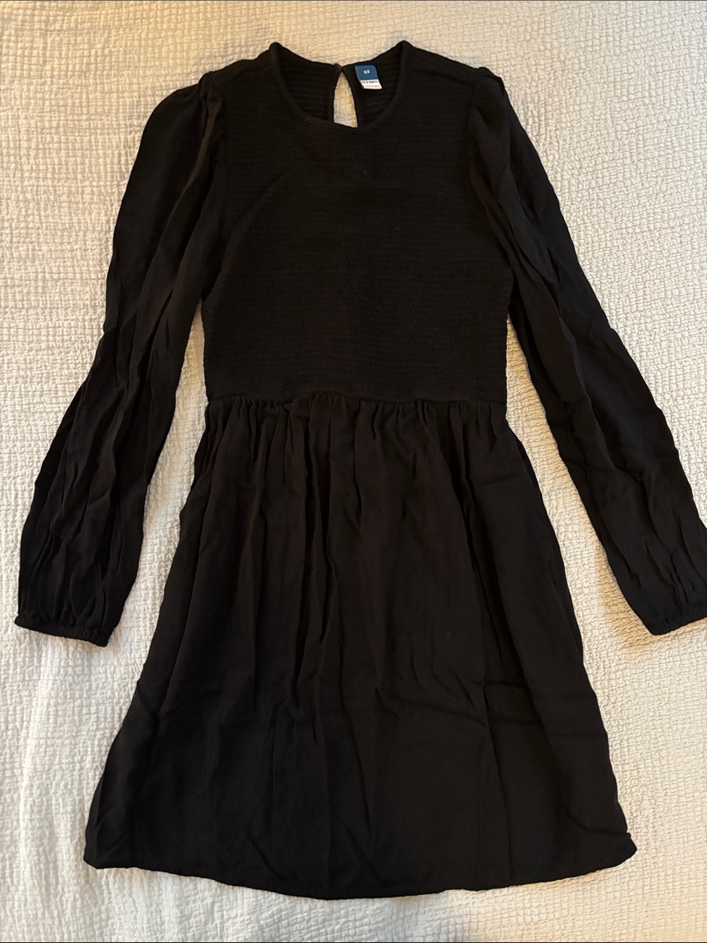 Old Navy Black Long-Sleeve Dress